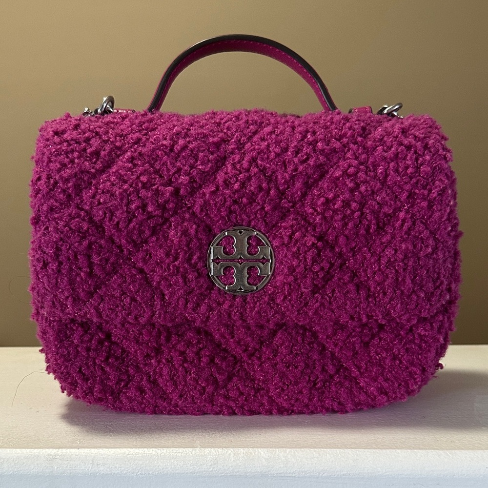 Tory Burch Fuchsia Textured Shoulder Bag